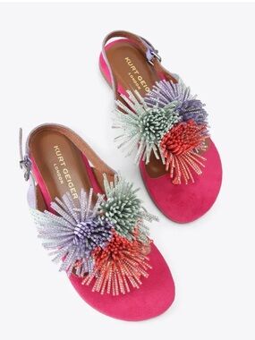 Kurt Geiger Kids Mini Pom Pom T-Bar Sandal Grade-School BNIB size US 2/EU 33